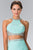 Beaded Halter Neck Two-Piece Evening Gown GL2256