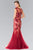 Sleeveless Illusion Tulle Trumpet Gown GL2276