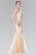 Sleeveless Illusion Tulle Trumpet Gown GL2276