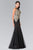 Gold Embroidered Tulle Trumpet Gown GL2283