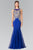 Gold Embroidered Tulle Trumpet Gown GL2283