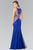 Gold Embroidered Tulle Trumpet Gown GL2283