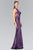 Sequined Illusion Panel Sheath Gown GL2292