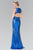 Sequined Illusion Panel Sheath Gown GL2292