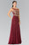 Embroidered Scoop Neck Chiffon Dress GL2316