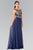 Embroidered Scoop Neck Chiffon Dress GL2316
