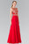 Embroidered Scoop Neck Chiffon Dress GL2316