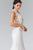 GL2326 Beaded Queen Anne Jersey Sheath Wedding Dress