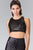 Elizabeth K - Mock Two-Piece Sequined Sheath Gown GL2333 in Black