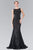 Full-Length Black Sequined Trumpet Gown GL2345