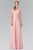 Lace Embellished Pleated V-Neck Dress GL2363
