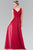 Lace Embellished Pleated V-Neck Dress GL2363
