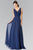 Lace Embellished Pleated V-Neck Dress GL2363