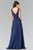 Lace Embellished Pleated V-Neck Dress GL2363
