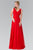 Lace Embellished Pleated V-Neck Dress GL2363