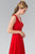 Lace Embellished Pleated V-Neck Dress GL2363