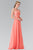Embroidered Illusion Top Chiffon A Line Dress GL2364