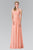 Ruched Sweetheart Bodice Long Chiffon Gown GL2366