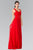 Ruched Sweetheart Bodice Long Chiffon Gown GL2366