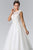GL2368 Lace Embellished Illusion Jewel Organza Gown