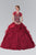 GL2378 Beaded Illusion Sweetheart Ballgown with Bolero