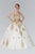 GL2379 Strapless Sweetheart Gilt Lace Ballgown