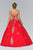 GL2379 Strapless Sweetheart Gilt Lace Ballgown