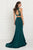 GL2419 Embroidered Two Piece Halter Evening Dress