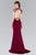 GL2426 Cap Sleeve Bejeweled High Neck Trumpet Gown