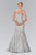 GL2428 Strapless Bejeweled Lace Bodice Trumpet Gown