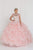 GL2430 Illusion High Halter Cascading Petal Tulle Ballgown