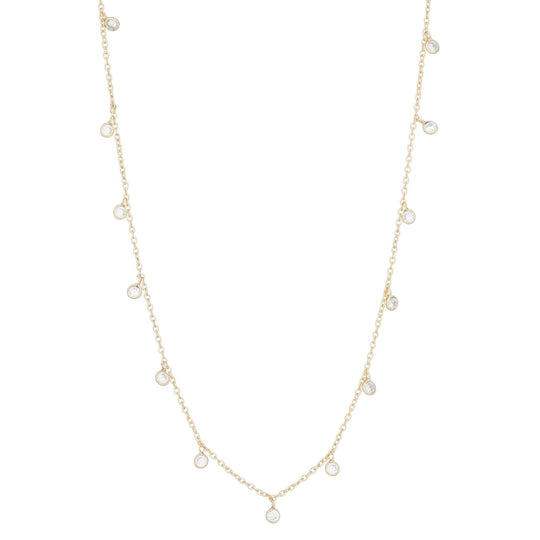 Bridal Round CZ Short Necklace
