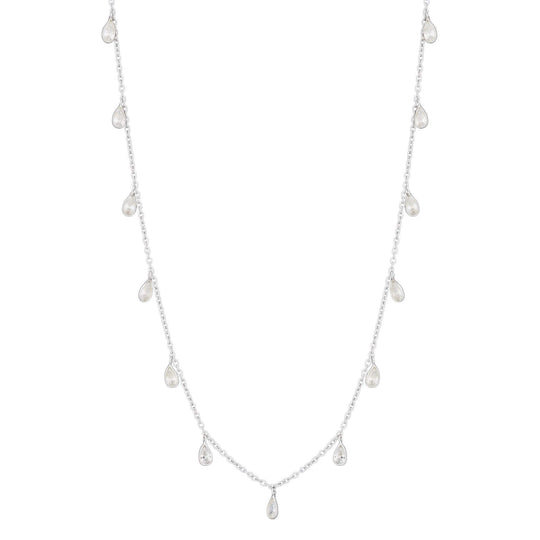 Ashley Schenkein Jewelry - Bridal Marquis CZ Short Necklace in Silver