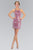 Elizabeth K Dazzling Fully Embellished Sleeveless Cocktail Dress GS1134 In Pink