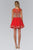 Gold Lace Accent Top Tulle Short Dress GS1334
