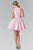 Jeweled Collar High Neck Charmeuse Dress GS1441
