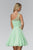 Beaded Asymmetric Neck Chiffon Dress GS2020