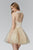 Beaded Illusion High Neck Tulle Dress GS2032