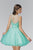 Beaded Floral Applique Tulle Dress GS2122