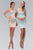 Bedazzled Illusion Jewel Neck Dress GS2135