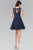 Sleeveless Lace Bodice A-Line Short Dress GS2314