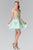 Strapless Sweetheart Gold Lace Applique Dress GS2371