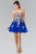 Strapless Sweetheart Gold Lace Applique Dress GS2371