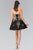 Strapless Sweetheart Gold Lace Applique Dress GS2371