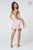 Elizabeth K - GS2838 V-Neck Sleeveless A-Line Cocktail Dress In Pink and Gold