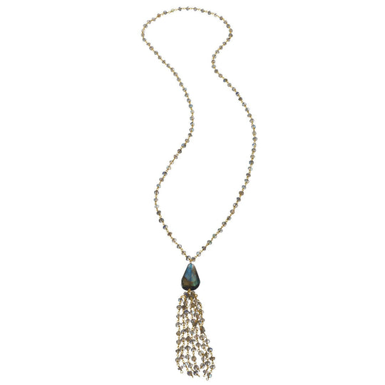 Gemstone Tassel Necklace