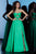 Jovani - 67646 Strapless Pleated Bow Accent Bodice Prom Dress  In Green