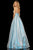 Sherri Hill - 52956 Long Glitter Knit A Line Dress In Blue