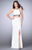 GiGi - Beaded Detail Strappy Two-Piece Long Jersey Prom Gown 24414 In Black