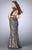 GiGi - Beaded Two Piece Open Back Long Prom Dress 24386 In Gray and Neutral